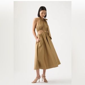 Aje Henriette Tie Strap Midi Dress - size AUS10/US6